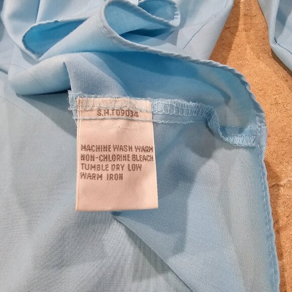 Women's Foxcroft Button Down Cotton Blend Shirt Light Blue Size 6 - Picture 6 of 7
